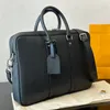 Black formal briefcase Computer bag Men business shoulder bag Large capacity handbag travel office bag