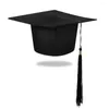 Bérets Félicitations Grad Graduation Hat Cérémonie de diplôme 2024 Happy University Academic High School Party Supplies