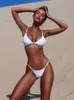 Women's Swimwear Bikinis Set 2024 Sexy Push Up Swimwear Women Brazilian Swimsuit Low Waist Biquini Halter Two Pieces Bathing Suit T240222