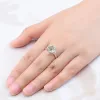 Pierścienie LP 3.76CT Natural Green Amethyst Quatrrz Diamond Real Diamond Pierścień dla kobiet solidne 14 -krotnie żółte złote biżuteria z kamienia szlachetnego