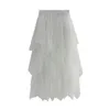 Jupes Tulle jupe printemps et été taille haute bulle longue femme Mujer Faldas Saias Mulher