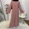 Abbigliamento etnico Abaya Donna musulmana Abito lungo Fasciatura Turco Dubai Malesia Maxi veste Casual Allentato Ramadan Abito arabo islamico Caftano