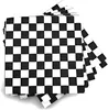 Table Napkin 100PCS Checkered Flag Paper Napkins Disposable Race Car Party Towels Black And White Decorative