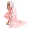 Vêtements ethniques 1pc Écharpe coton modale Long Malaysia Rhingestone Head Craquins Femmes Muslim Arabe Hijab Headwrap châles STODES