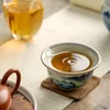 Tekoppar handmålade öppning av landskap keramik kopp set teaware skål för ceremoni kaffe muggar flod tecup zen