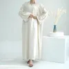 Ubranie etniczne 1/2pcs muzułmańskie kobiety otwarte Abaya Cardigan Wewnętrzna sukienka Maxi Turcja Dubai Kaftan Islamski arabski eid szatę femme caftan kimono