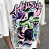 HELLSTAR T-shirts grenouille Drift Streetwear Quality Hip Hop Graffiti imprimé en vrac surdimension