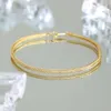 Minimalist Jewelry 18k Gold Plated Chain Bracelet Silver Charm Bracelets for Women Girl Gift Decor