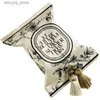 Tissue Boxes Napkins Tissue Box Paper Holder Napkin Dispenser Velvet Facial Organizer Wabi-sabi Beige Japan Style Luxury Hand Paint Gome Decoration Q240222