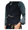 Abiti da uomo slim fit gilet a spina di pesce in tweed con risvolto in lana casual da sposo