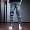 Мужские джинсы, брюки-карго, мужские ковбойские брюки, японский уличный стиль для мужчин, укороченные шаровары, 2024, модные мешковатые Kpop, потертые, обычные, мягкие