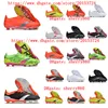 Soccer Shoes Predatores Elitees tungor FG Cleats Laceless Football Boots Scarpe Calcio Mens Firm Ground Botas de Futbol Red