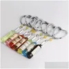 Key Rings Personality Design Resin Beer Bottle Beverage Key Chain Mobile Phone Bag Pendant Heart Ring Small Simation Jewelry Drop Del Dhdj1