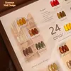 Rormays Amber gel Polishing 24 Color Set New Brown Clear Semi Permanent Clear Coat UV Soak Primer Finish Nail Art gel Wholesale Factory