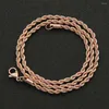 Chains HNSP 3MM Stainless Steel Twist Chain Necklace Pendant Jewelry Accessories For Men Women