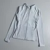 2024 Spring New Fleece Yoga Suit Top Women's Quick-Torking Breattable Sports Coat Långärmad fitnessdräkt