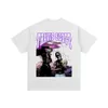 Designer Fashion Hiphop Rap Star Figure Skriv ut kortärmad t-shirt Vintage Mens och kvinnor Tshirt Summer Breattable High Street Tee