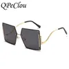 Okulary przeciwsłoneczne Nowe modne krawędzi kwadratowe okulary przeciwsłoneczne marka vintage luksusowe diamentowe okulary przeciwsłoneczne żeńskie odcienie OUCLOS de Sol UV400L2402