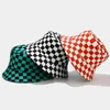 Berets Brand Cotton Plaid Bucket Hats Unisex Summer Outdoor Travel Panama Male Casual Double-sided Basin Caps Fasion