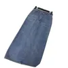 Röcke Designermarke 24 Frühfrühling New Nanyou Pra Triangle Decorative Enzyme Wash Nostalgic Denim Long Wrapped Hip Half Rock J59J