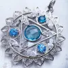 Pendants Pendant THROAT CHAKRA Blue Brand New Fashion Jewelry Europe Style Accessories 925 Sterling Silver Gift For Woman Girls