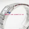 Top orologio da donna con zaffiro al quarzo di lusso W5200013 Orologio da donna con cassa in acciaio inossidabile con rettangolo bianco da 20 mm con grandi diamanti273t