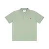 Shirt polo da uomo tee in stile parigino piccolo amore ricamato polo casual