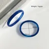 Bracciale UJBOX Gioielli da polso alla moda Regalo Blu Bianco Lucite Resina acrilica Braccialetti ovali Bracciali per donna