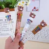 10st/mycket söt tecknad björn 10 färger kulpost pennor kawaii multicolor school kontor levererar kul penna skrivare brevpapper