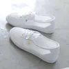 Women Spring Summer Flats Sneakers Mesh Breathable Lace Up Tennis Casual Light Hollow Sapatos Femininos White Comfort Zapatos