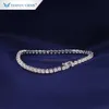 Tianyu Gems 10K White Gold Moissanite Hot Sale Diamond Tennis Bracelet