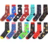 Haute qualité hommes chaussettes heureuses nouveauté 14 couleurs dessin animé Clown guitare chaussettes hommes coton peigné Calcetines Largos Hombre 2pcs1pairs5379060