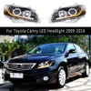 För Toyota Camry LED-strålkastarmontering 09-14 Dagstid Running Light Front Lamp High Beam Angel Eye Projector Lens Streamer Turn Signal