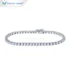 Tianyu Gems 10K White Gold Moissanite Hot Sale Diamond Tennis Bracelet