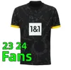 23 24 축구 유니폼 Reus Dortmunds 2023 2024 Borussia Haller Football Shirt Bellingham Neongelb Hummels Brandt 남자 아이 스페셜 키트 모두