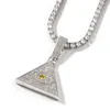 18k Gold Plated Pyramid Eye Pendant Halsband Personligt halsband Punk Retro Diamond Hip Hop Fashion Necklace Trendy