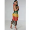 Backless hollow knitted crochet beach cover Ups swimsuit sexy womens transparent holiday vacation set 240222