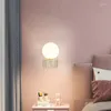 Lampade da parete Moderne Mini LED Luce in vetro bianco G9 Lampadina in pietra naturale per scale da camera da letto Corridoio Drop