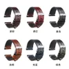 Other Watches Oil wax strap 18mm 20mm 22mm womens retro waterproof watch leather strap brown ultra-thin belt denim soft bracelet J240222