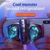 Outros acessórios para celular Phone Gamer Cooler Semiconductor Dual Cooling Fan Radiador Smartphone Display de temperatura Dissipador de calor Celular Gamer USB Coolers 2402