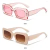 Sunglasses Retro Rectangle For Women Men Trendy Fashion Candy Color Y2K Sun Glasses Vintage Shades UV400 Protection