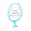 Pendant Necklaces New Summer Beach Hand Mermaid Tail Yarn With Wax Rope Pendants Necklace For Women Fashion Colorf Resin Cha Dhgarden Dhx4G