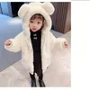 Down Coat Baby Girl Clothes Cute Plush Jacket Autumn Winter Warm Faux Fur Coats Hooded Snow Soft Ouertwear Clothing 2024