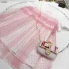 Fille de luxe Princess Dress été Robe de bébé en dentelle rose Taille 100-160 vêtements de marque pour enfants Logo brodé redingote enfant 24Feb20