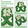 Decorative Flowers Wreath St Patricks Day Garland Leaf Ornament Patrick's Decor Pendant Simulation Fabric Wall Hanging Decoration Party