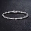 Verklig solid 10k guld 3mm-5 mm bred pass diamanttest Moissanite diamant tennishalsband/armband kedja för fina smycken