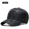 Ball Caps Hut Herren 2024 Camouflage bestickte Baseballkappe Modemarke Hard Top Stilvolle Peaked Four Seasons