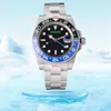 Zegarek w stylu nurka 40 mm czarna tarcza Rotatable Bezel 2813 STAL STRAP Business Man S Watch Mens Watch Wysokiej jakości projektant Sapphire Glass Glass Luksusowy zegarek