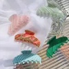 Hair Clips Colorful Rhinestone Acrylic Claw Stripe Shark Geometry Accessories For Women Travel Party HangZhi 2024