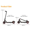 HEZZO HS-04pro Escooter Pliable Eu Us Entrepôt 36V 350W 25 km / h 8,5 pouces 10,4 Ah Feu de freinage à disque au lithium Scooter électrique portable économique pour les trajets en ville avec application